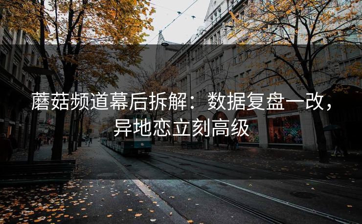 蘑菇频道幕后拆解:数据复盘一改,异地恋立刻高级 蘑菇频道幕后拆解:数据复盘一改,异地恋立刻高级