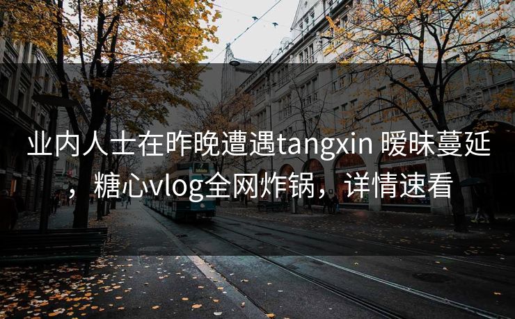 业内人士在昨晚遭遇tangxin 暧昧蔓延，糖心vlog全网炸锅，详情速看